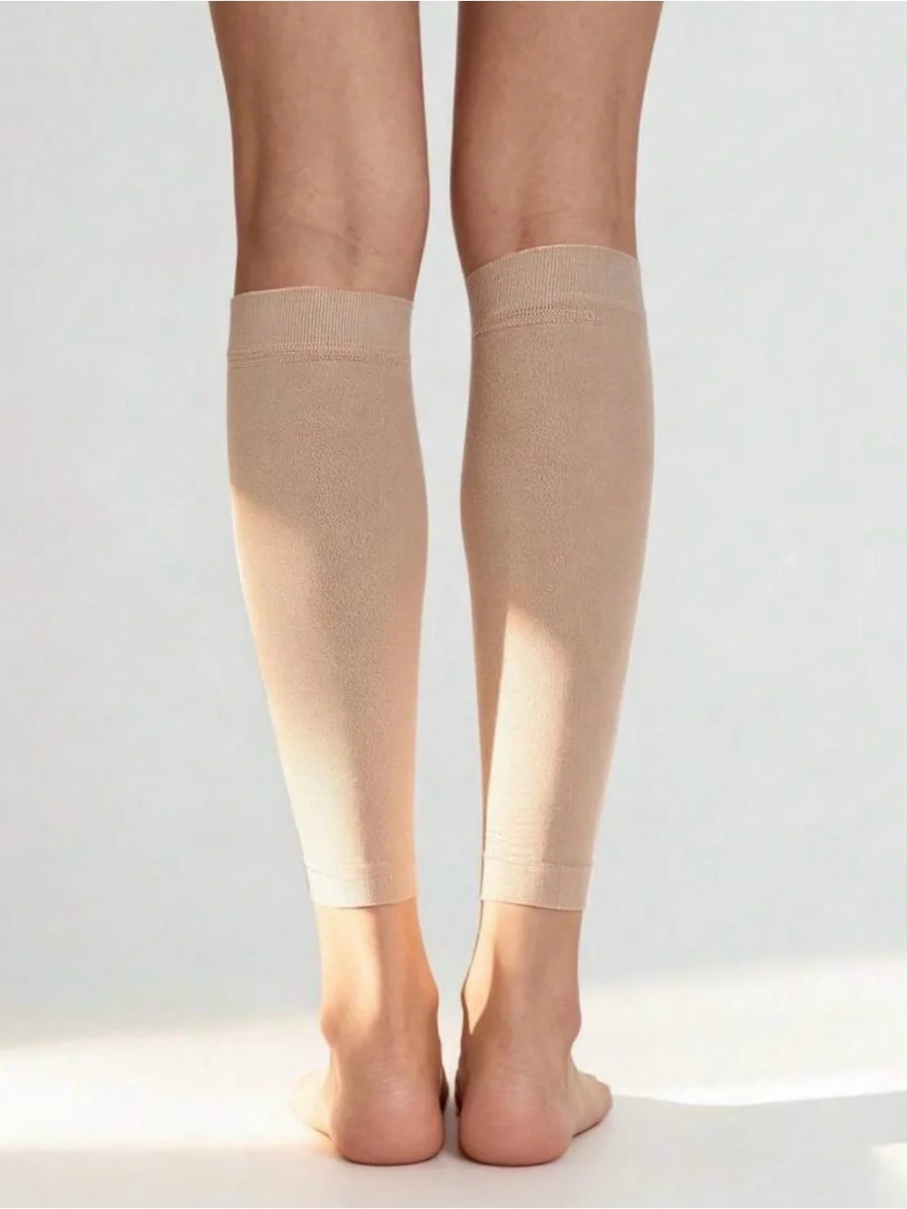 Compression Calf Sleeves for Women Beige Support Sleeves